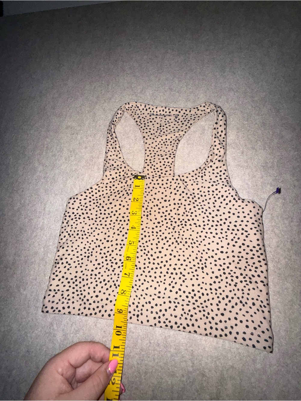 Abercrombie & Fitch Cream Tank Top with Black Dot Print - Picture 5 of 6